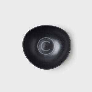 Black stoneware bowl