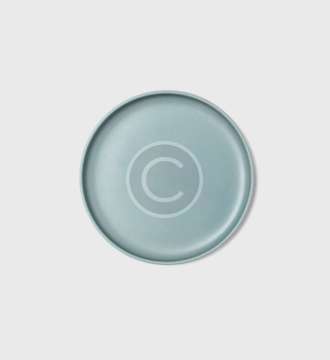 Blue ceramic dish